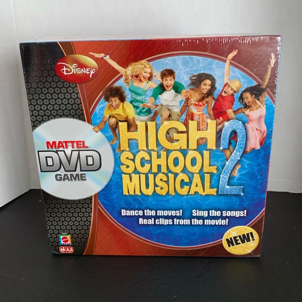 NWT Mattel Y2K Disney High School Musical Game 2 DVDs Sing Dance Board Game 6+